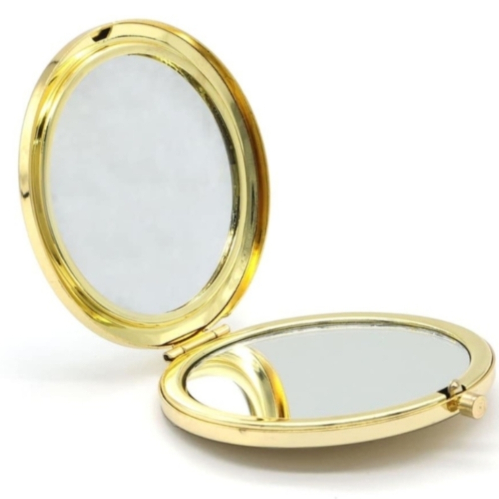 Goldtone Triple Mirror Compact - Picture 2 of 3